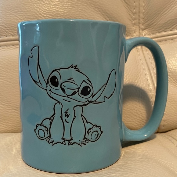 Ohana Mug Lilo & Stitch Handmade Style Mug NWT Blue Family Disney Animation - Picture 1 of 9